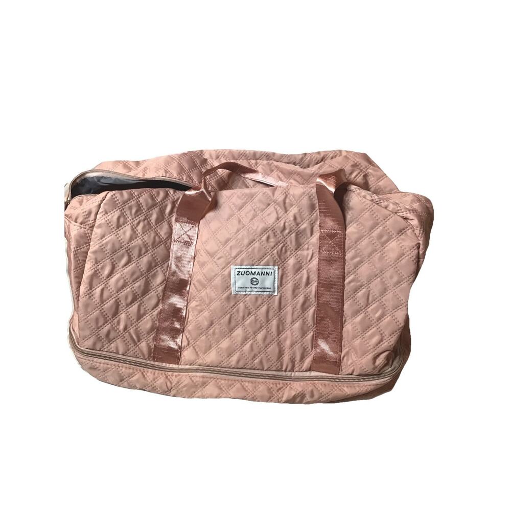 ZUOMANNI Quilted Travel Duffel Bag - Large Capacity with Shoulder Strap